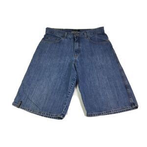 Roca Wear Shorts Mens Size 38 blue‎ denim embroidered Skateboard StreetWear